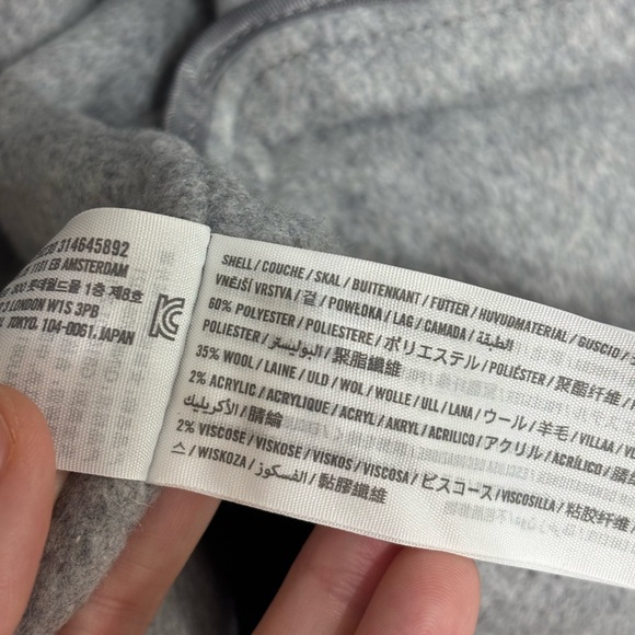 Abercrombie Double Cloth Wool-Blend Blazer Coat in Gray - Size XL - Picture 8 of 8